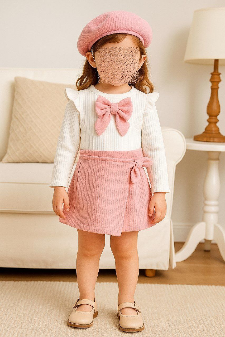 فستان الأميرات في العيد – طقم بنات فخم مع قبعة