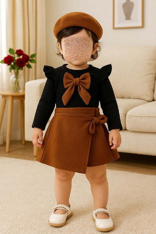 فستان الأميرات في العيد – طقم بنات فخم مع قبعة